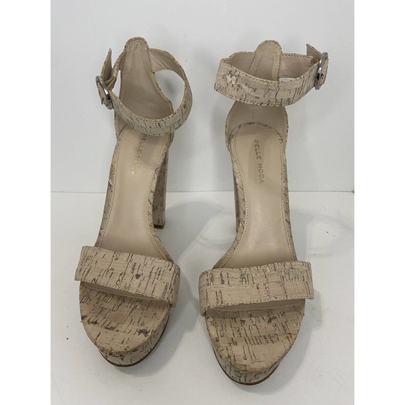 Pelle Moda Platform Amari Cork 4" Heels Size 8M - Picture 4 of 13